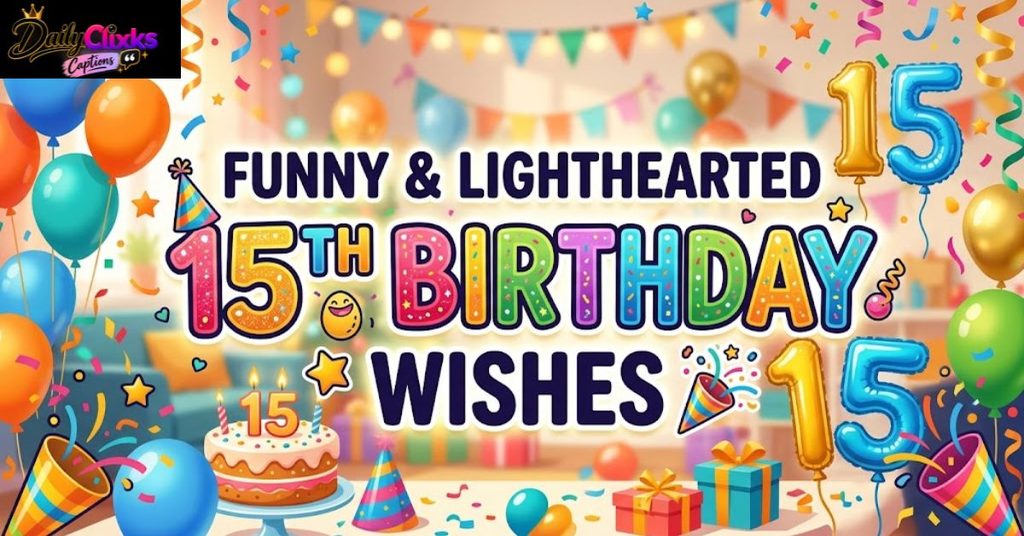Funny & Lighthearted 15th Birthday Wishes