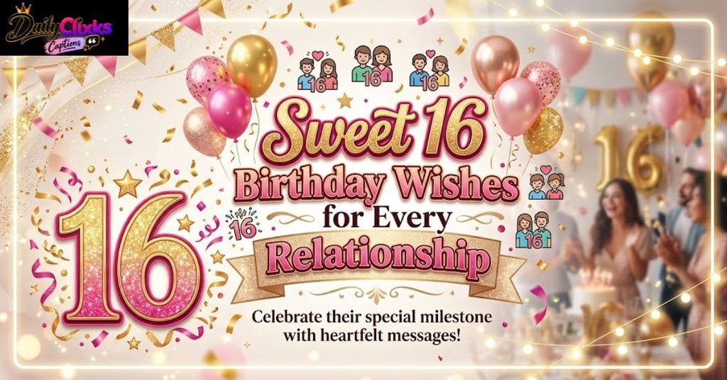 Sweet 16 Birthday Wishes for Every Relationship