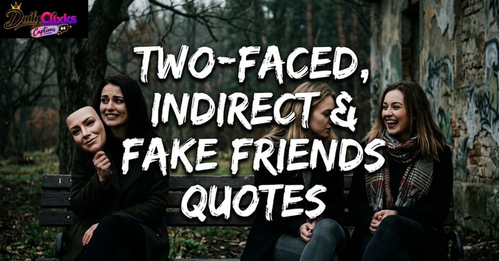 Two-Faced, Indirect & Fake Friends Quotes