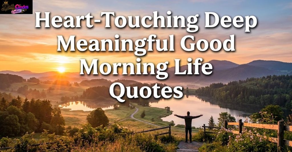 Heart-Touching Deep Meaningful Good Morning Life Quotes
