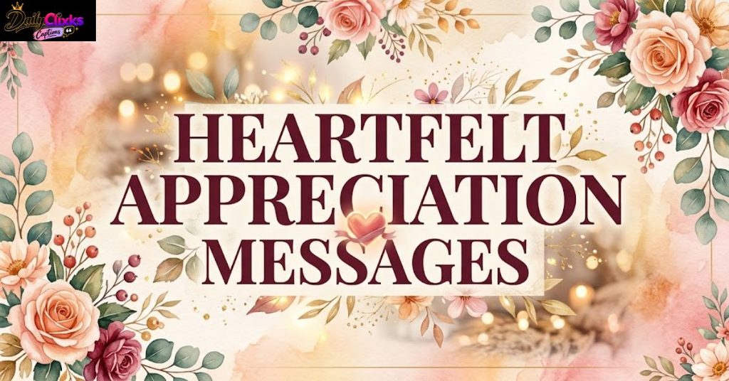 Heartfelt Appreciation Messages