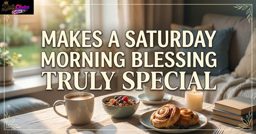 Makes a Saturday Morning Blessing Truly Special